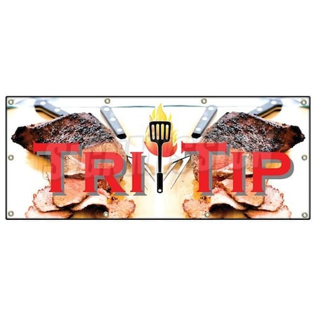Signmission TRI TIP BANNER SIGN butcher custom cuts meat usda steaks roasts chops B-96 Tri Tip